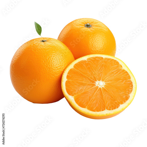 Fresh orange on transparency background PNG