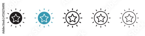 Recognition Vector Icon Set. Exceptional Client Service Quality vector symbol for UI design. photo