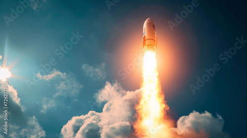 Rocket starts into space