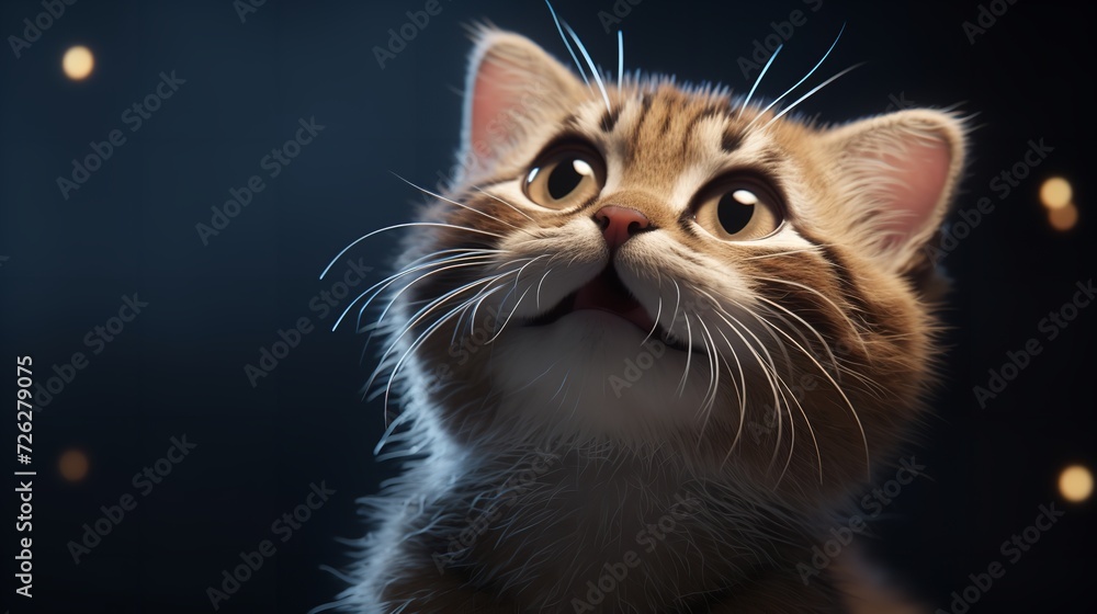 Sad and Cute Cat Laughing - 8k 4k Photorealistic

