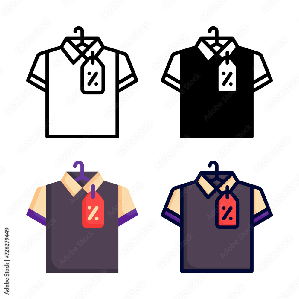 Sale shirt icon vector illustration logo template for many purpose. Isolated on white background. Sale shirt icon vector illustration logo template for many purpose. Isolated on white background.