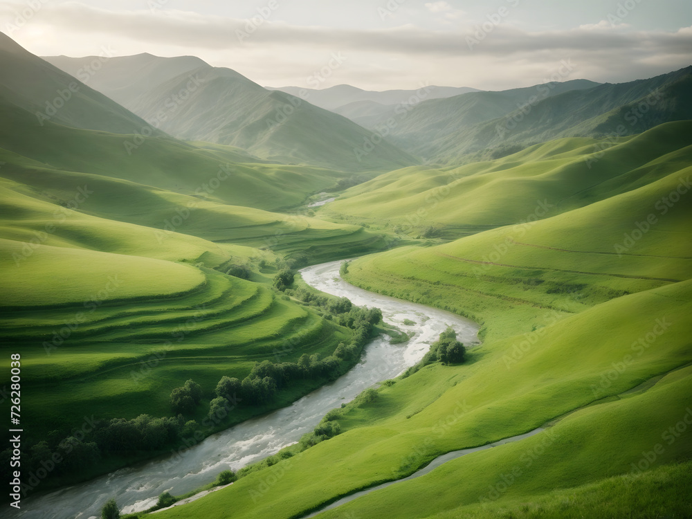 Landscape of Hills and Valleys Landscape of Hills and Valleys