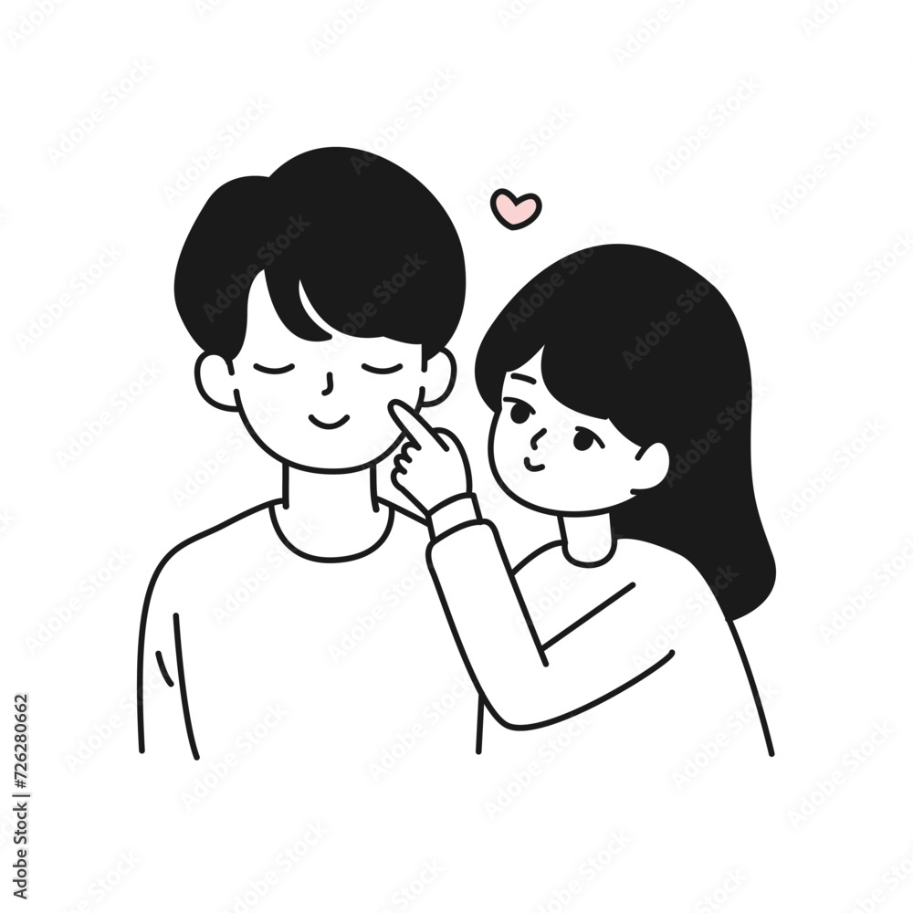 Couple in love. A man and a woman in love vector illustration Couple in love. A man and a woman in love vector illustration