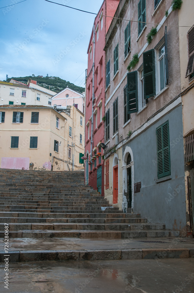 Gibraltar escalier dans vieille ville