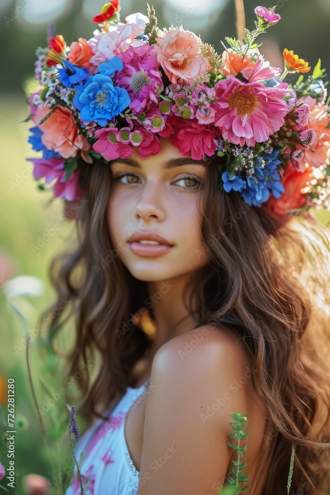Woman With Flower Crown