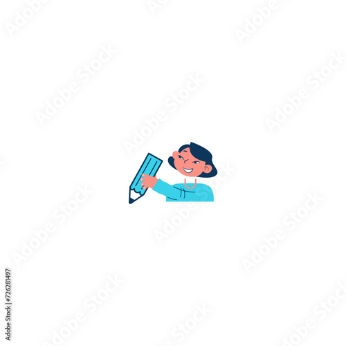 vector person pose half body business element pose