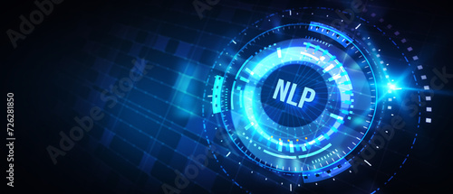 NLP Natural language processing AI Artificial intelligence. 3d illustration
