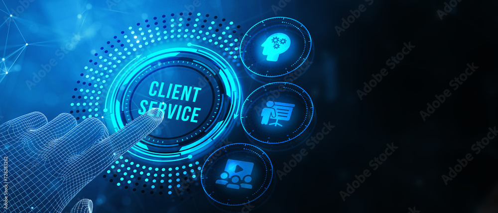 Business, Technology, Internet and network concept. Technical Support Center customer service. 3d illustration Business, Technology, Internet and network concept. Technical Support Center customer service. 3d illustration