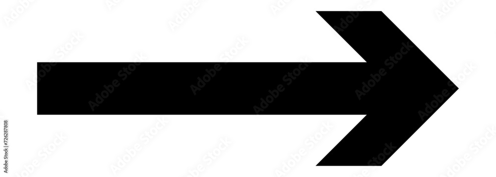 Black arrow pointing right. Vector illustration Black arrow pointing right. Vector illustration