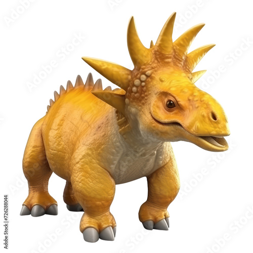 Cartoon Triceratops PNG Cutout, Generative AI © sulthan