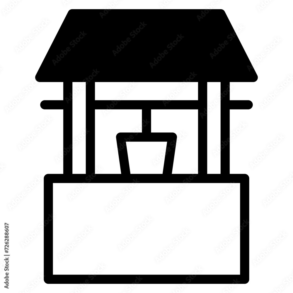 Water Well icon, farming and agriculture Water Well icon, farming and agriculture
