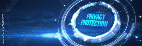 Obraz na płótnie Data protection, privacy, and internet security concept. Cyber security for business and internet projects. 3d illustration w salonie