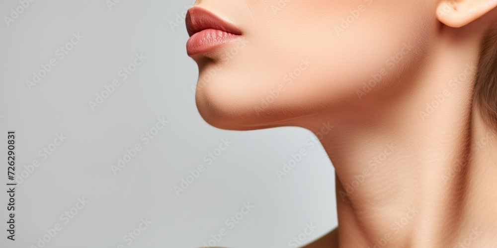Woman face with chin After Treatment Woman face with chin After Treatment