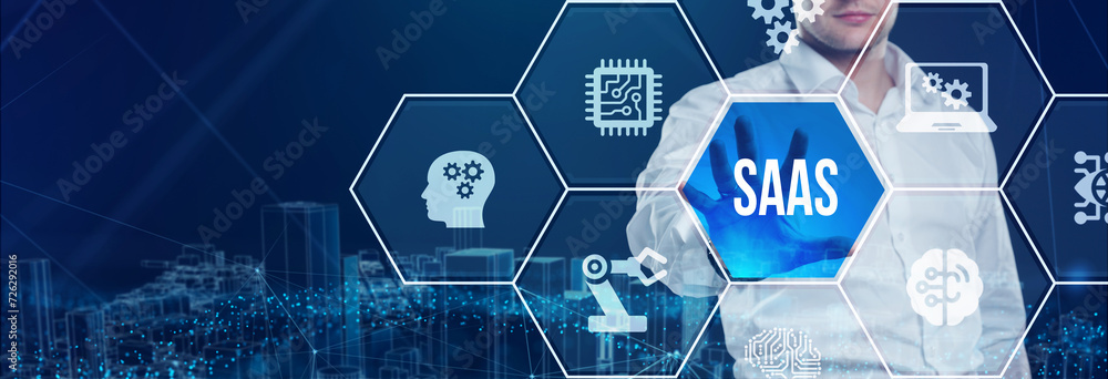Software as a Service SaaS. Software concept. Business, modern technology, internet and networking concept. Software as a Service SaaS. Software concept. Business, modern technology, internet and networking concept.