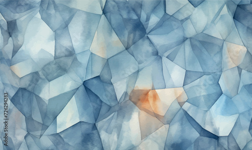 abstract watercolor blue glass background