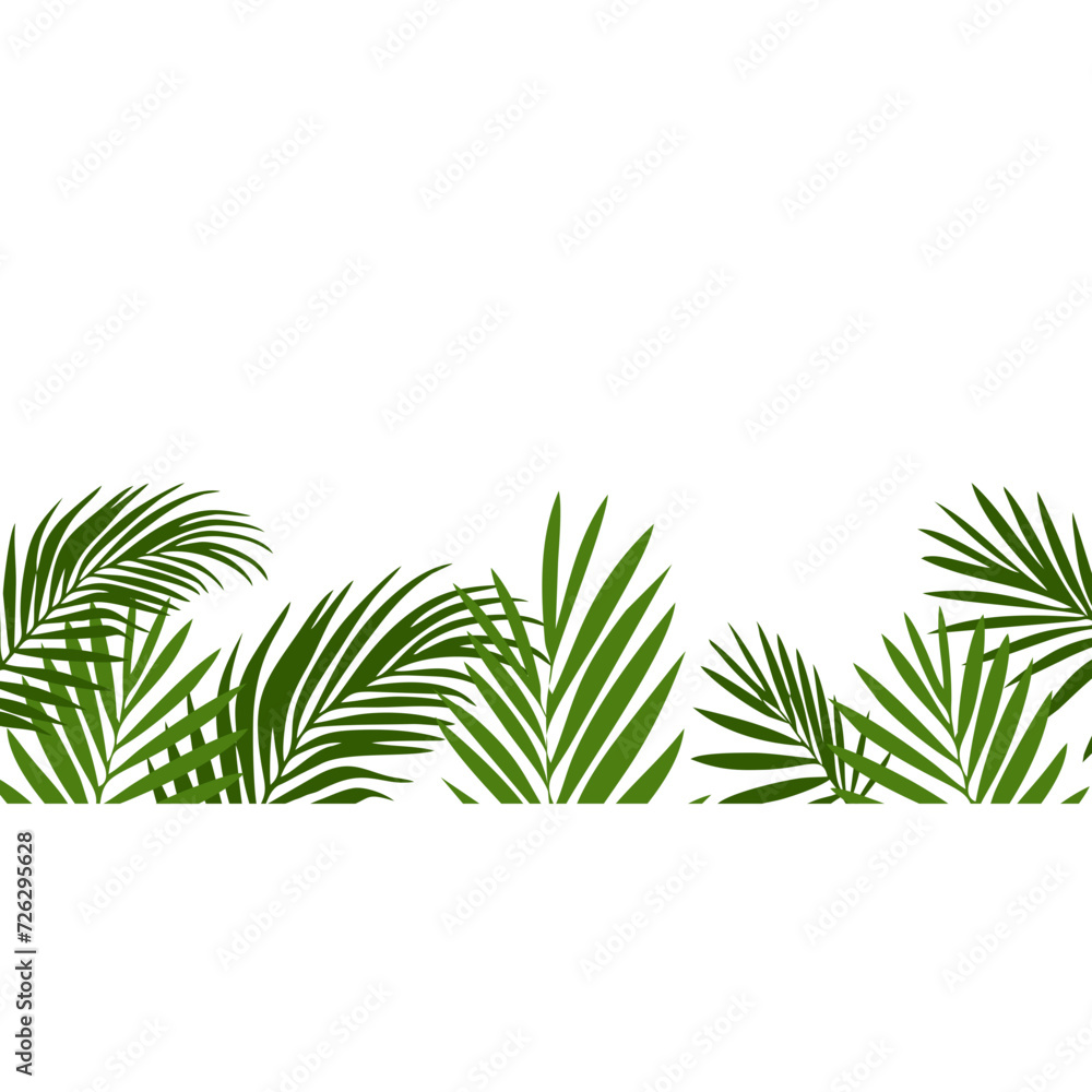 Fototapeta premium Summer Palm Tree Footer