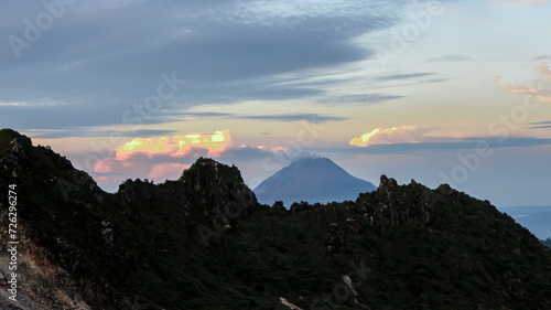 sunset over the mountains