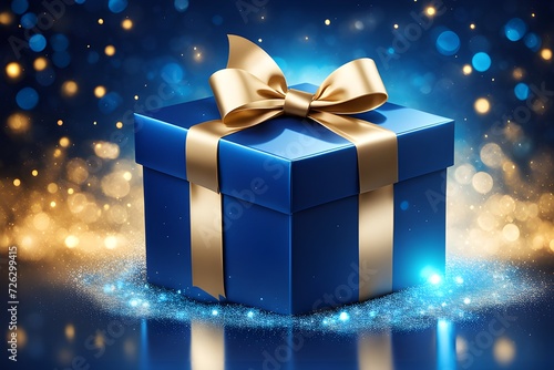 Blue luxury gift box