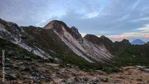 landscape the peak of Mount Sibayak 