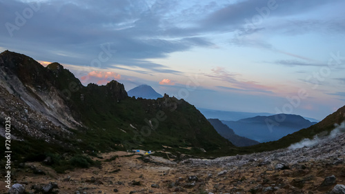 sunset in the mountains