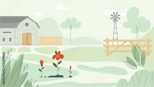 Farm Landscape Background