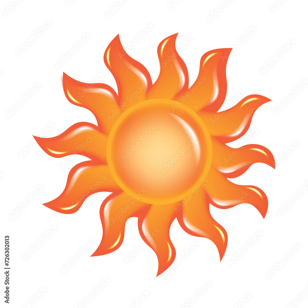 Sun icon. Hot symbol. Vector illustration Sun icon. Hot symbol. Vector illustration