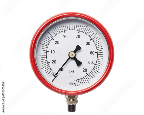 Obraz na płótnie Engine Vacuum Gauge isolated on white background. 