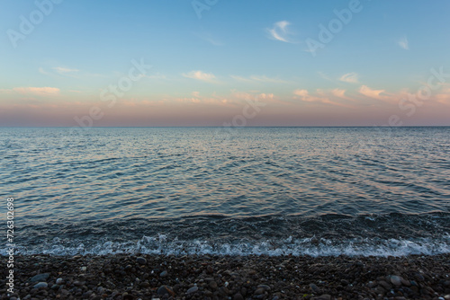 Black Sea Sunset in Crimea  Tranquil Seascape
