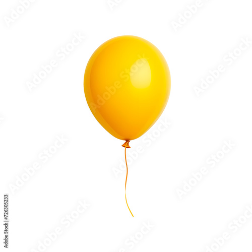 Yellow balloon on transparent background PNG