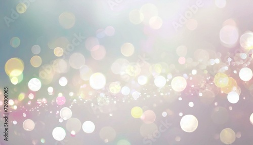 Beautiful bokeh light-filled background. Abstract light background. White light dots. 