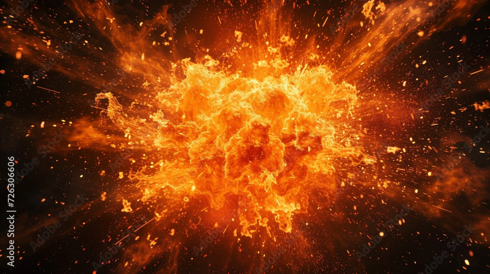 Obraz premium exploding fire background