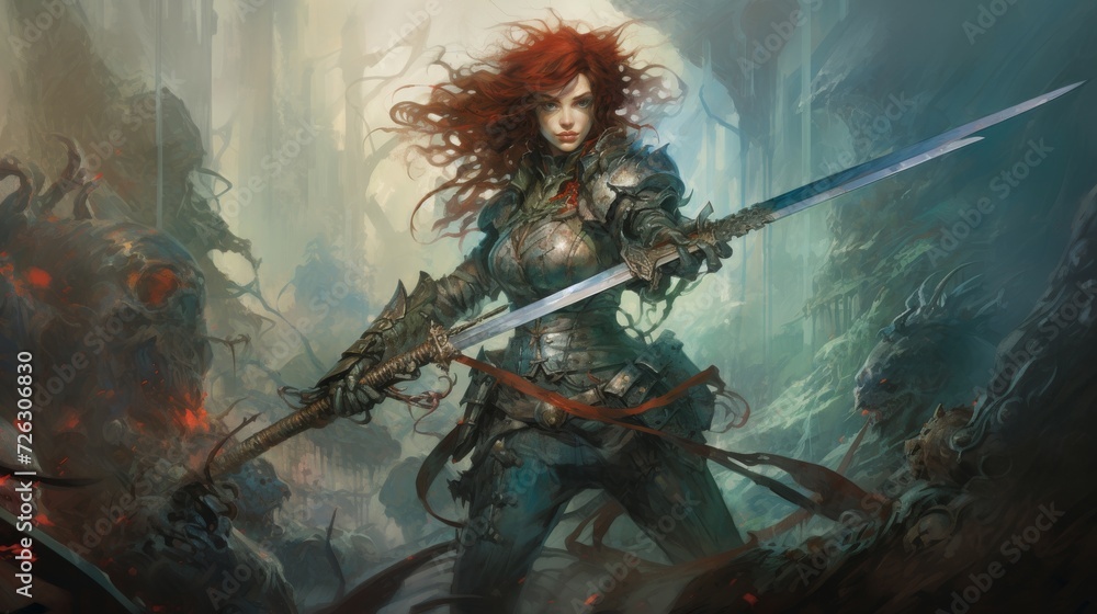 Emerald-Eyed Warrior: Fantasy Heroine