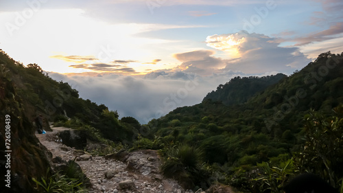 sunset in the mountains
