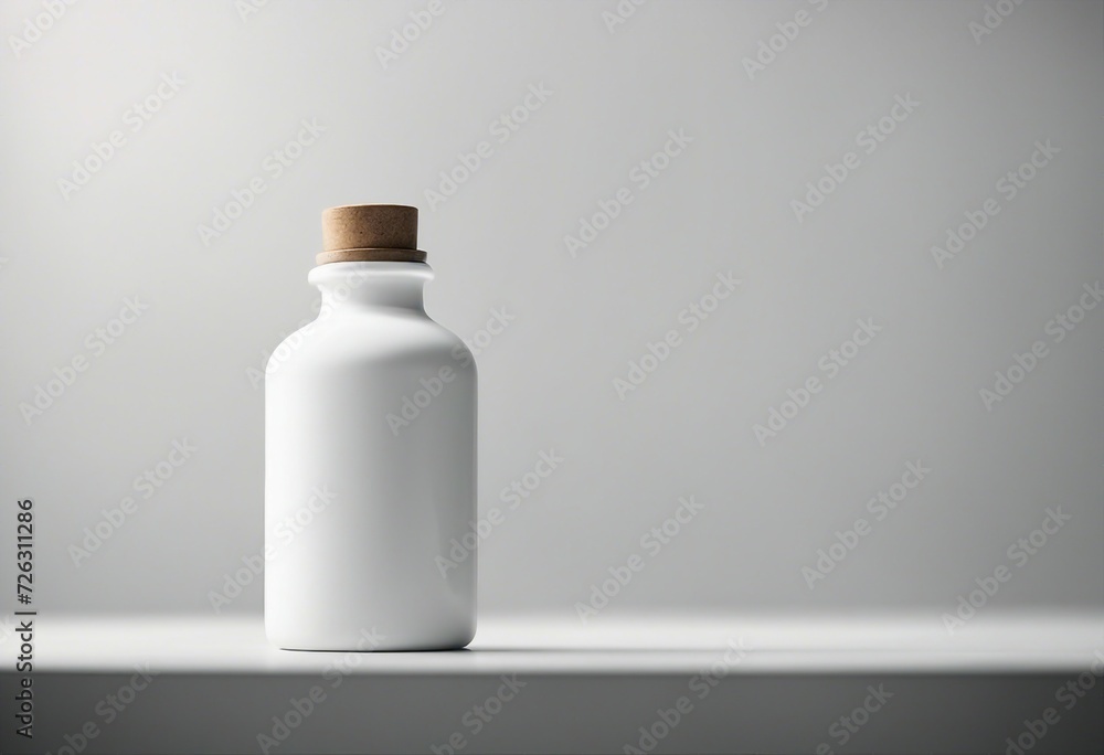 Isolated White Blank Bottle Object with Clean Design Isolated White Blank Bottle Object with Clean Design