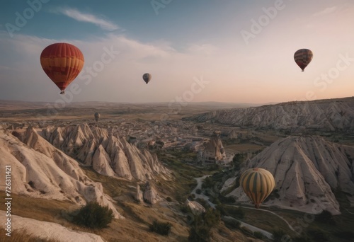 Bird's-eye view of balloons