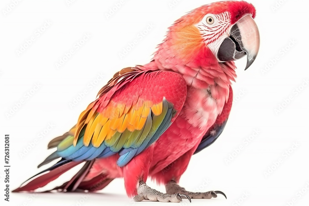 Pink_parrot_macaw_isolated_on_the_white_background_cutou Pink_parrot_macaw_isolated_on_the_white_background_cutou