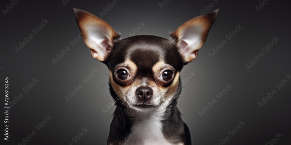 A Portrait Of A Chihuahua Dog, Pictured Closeup Shot Number. Сoncept Candid Cat Portraits, Moody Black And White, Sunny Beach Scenes, Dramatic Natural Landscapes