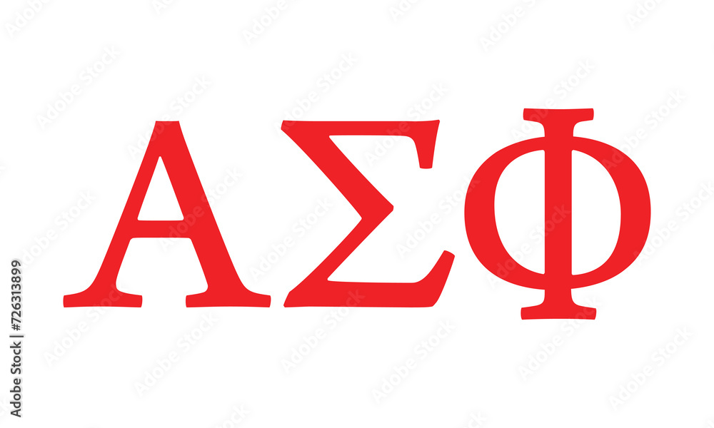 Alpha sigma phi greek letter, ΑΣΦ greek letters, ΑΣΦ - obrazy, fototapety, plakaty 