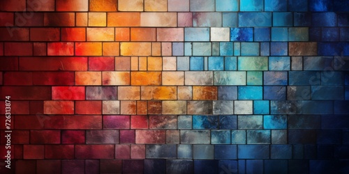 Abstract Mosaic Tile Mirror Wall With Vibrant Colors And Grunge Texture.   oncept Abstract Art  Mosaic Tile  Mirror Wall  Vibrant Colors  Grunge Texture