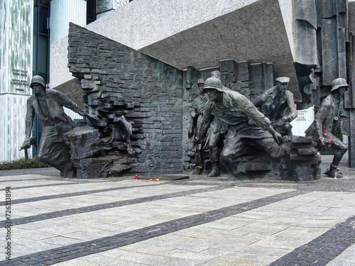 The Warsaw Uprising Monument, a memorial dedicated to the Warsaw Uprising of 1944, in Warsaw, Poland