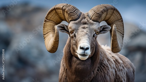 Stunning close up of a bighorn sheep profile © Tahir