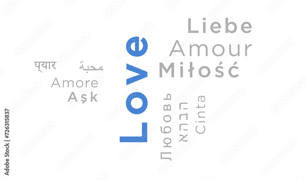 Love kinetic text abstract concept illustration Love kinetic text abstract concept illustration