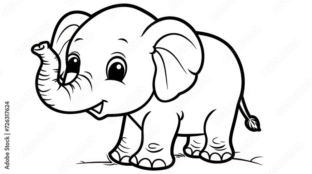 Fototapeta premium Elephant Coloring Pages