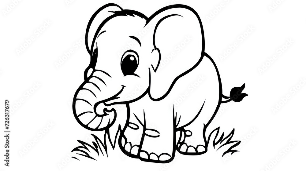 Fototapeta premium Elephant Coloring Pages