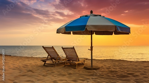 Relax under an umbrella on the beach of the red sea egypt