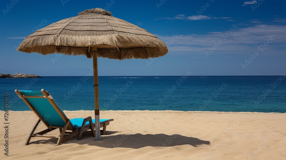 Relax under an umbrella on the beach of the red sea egypt
