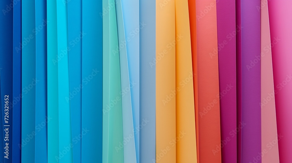 Sheets of multi-colored paper folded one by one and formed straight parallel lines. pop-art. Sheets of multi-colored paper folded one by one and formed straight parallel lines. pop-art.