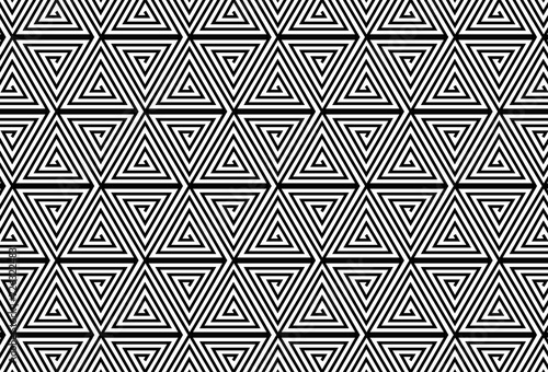 Make lines into triangles and stack them together to deceive Use it as a background or fabric pattern