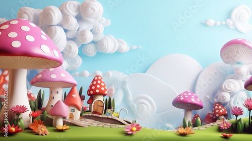 3d cartoon background for children