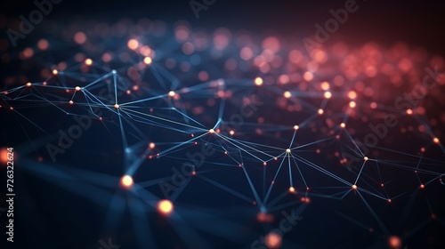 3d digital background with connecting lines and dots